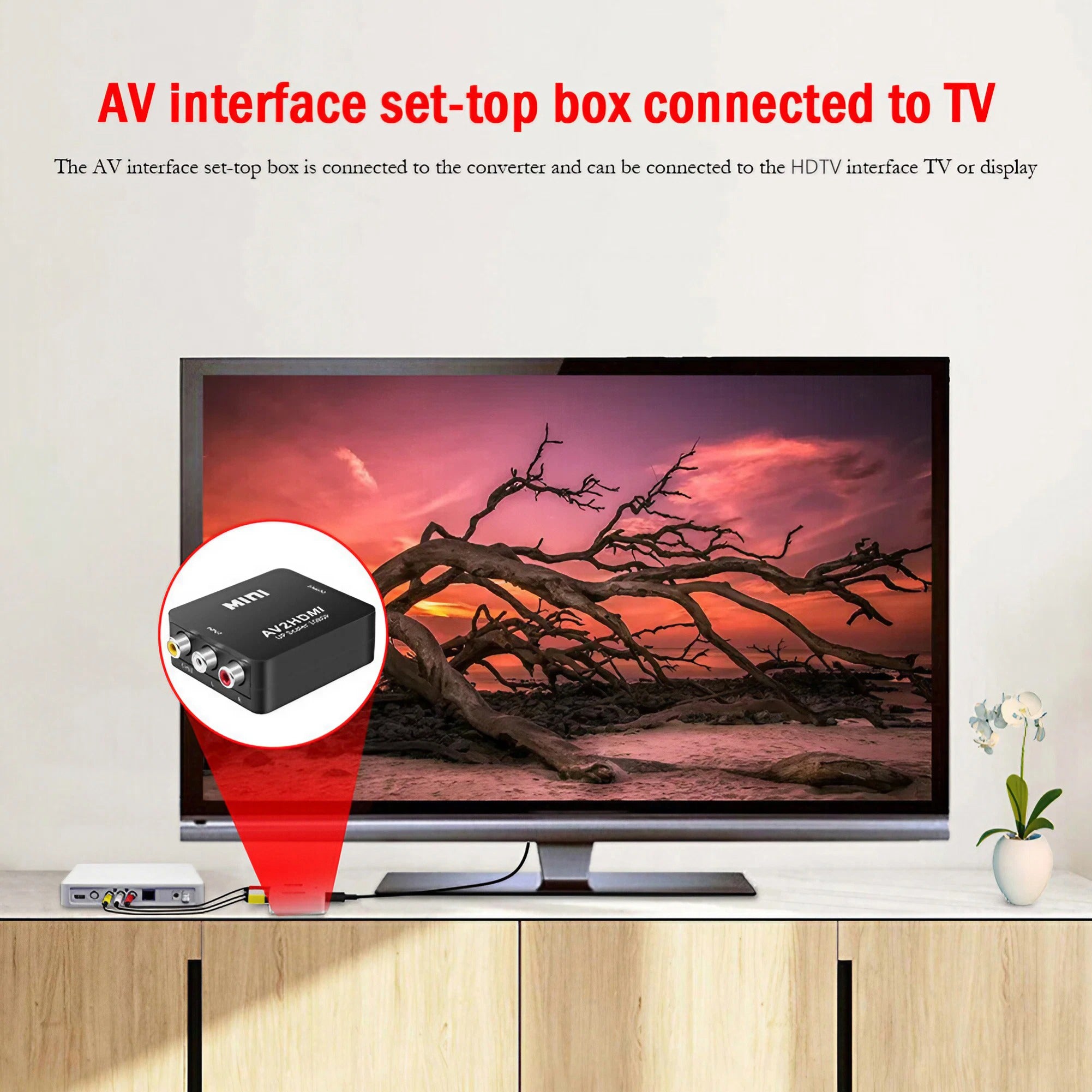 Composite AV to HDMI Converter with 1080p Output
