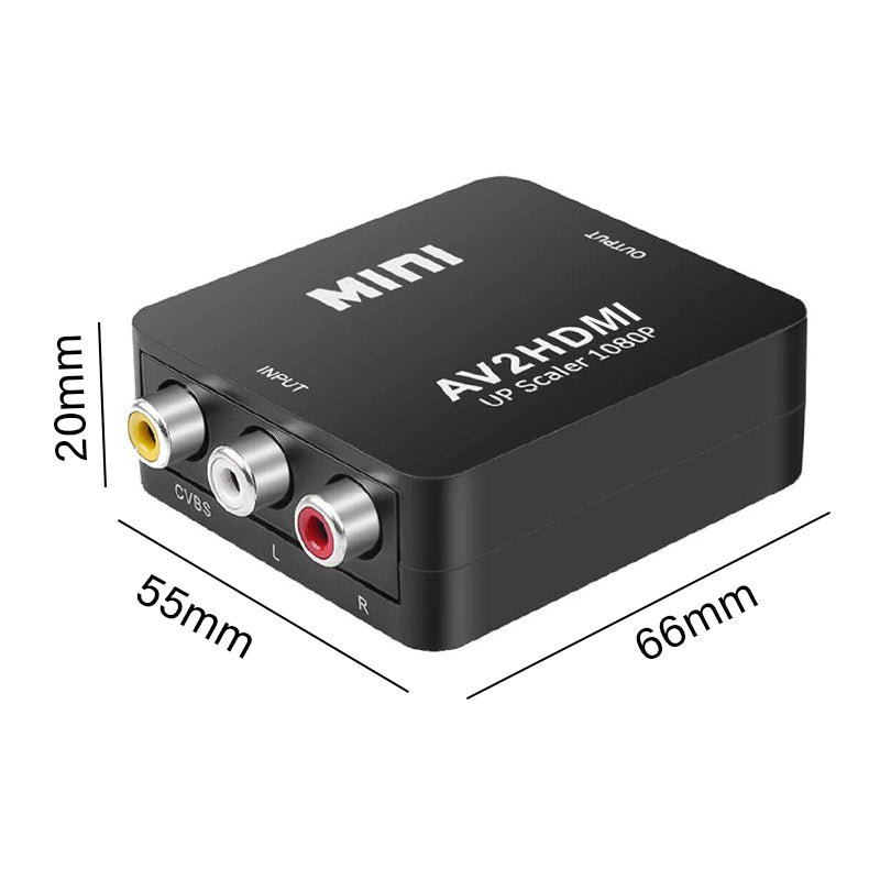 Composite AV to HDMI Converter with 1080p Output