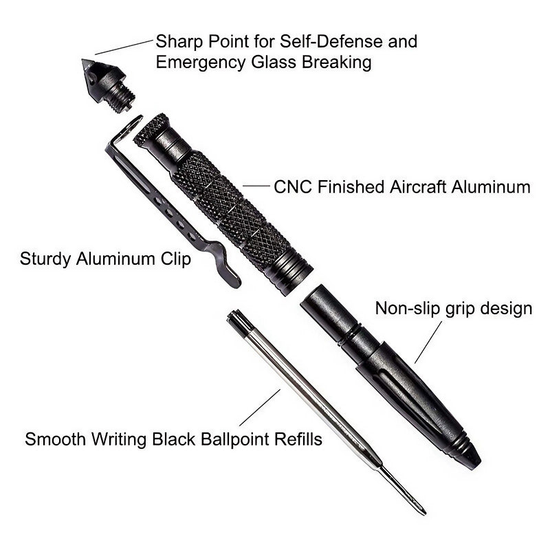 Multi-Function Aluminum Pen with Diamond Grip for Office and Outdoor