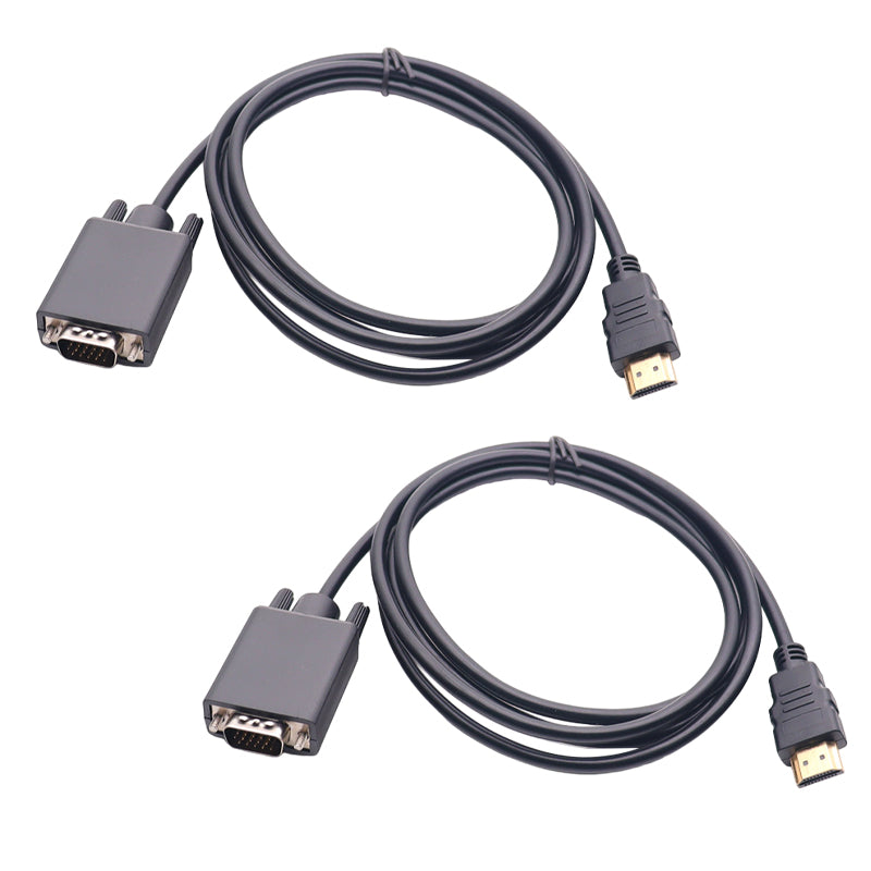 1.8m Gold-Plated HDMI to VGA Adapter Cable 1080P