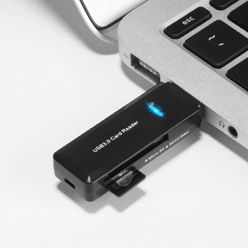 USB 3.0 Card Reader 2-in-1 for SD MicroSD Cards