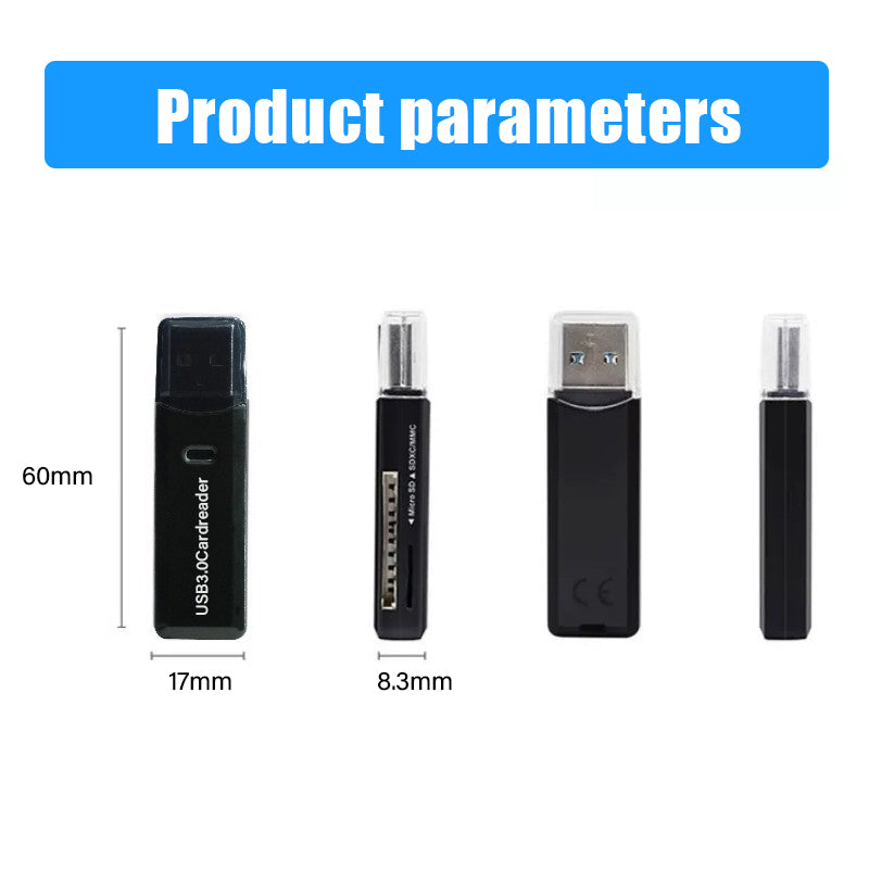 USB 3.0 Card Reader 2-in-1 for SD MicroSD Cards