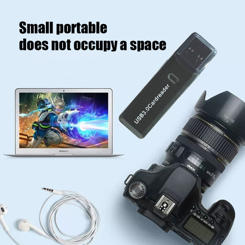 USB 3.0 Card Reader 2-in-1 for SD MicroSD Cards