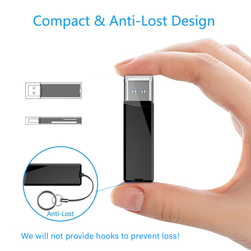 USB 3.0 Card Reader 2-in-1 for SD MicroSD Cards
