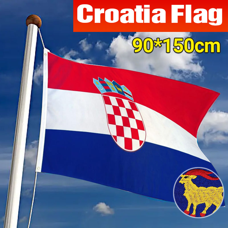Large Croatia Flag 90cm x 150cm Polyester Banner