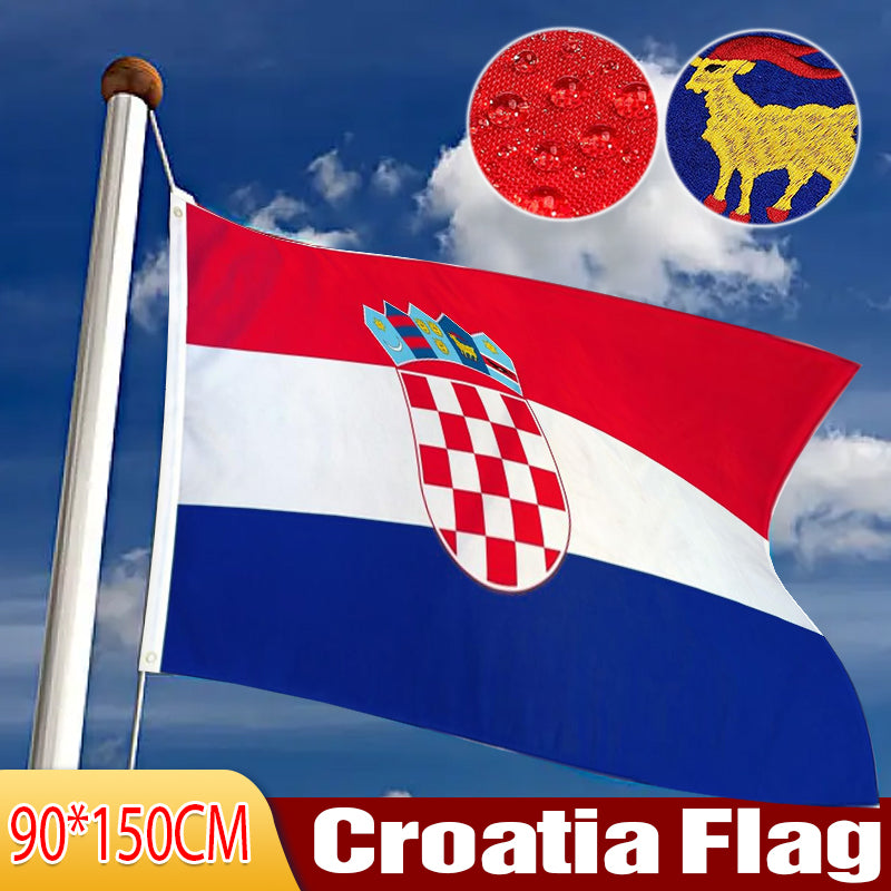 Large Croatia Flag 90cm x 150cm Polyester Banner