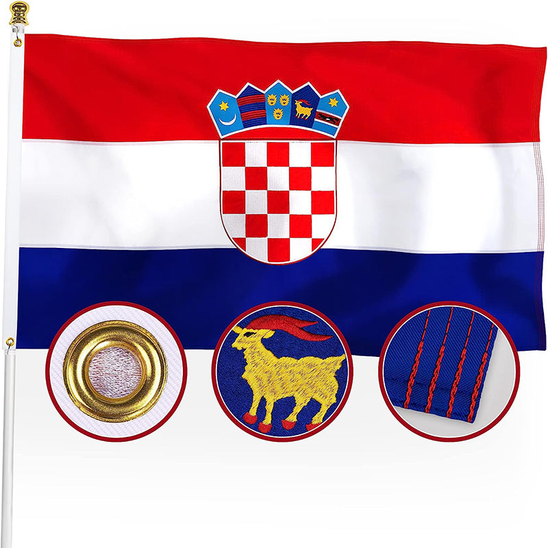 Large Croatia Flag 90cm x 150cm Polyester Banner
