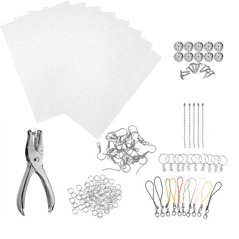 DIY Heat Shrink Plastic Sheet Kit with 182 Pieces