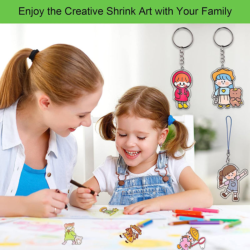 DIY Heat Shrink Plastic Sheet Kit with 182 Pieces