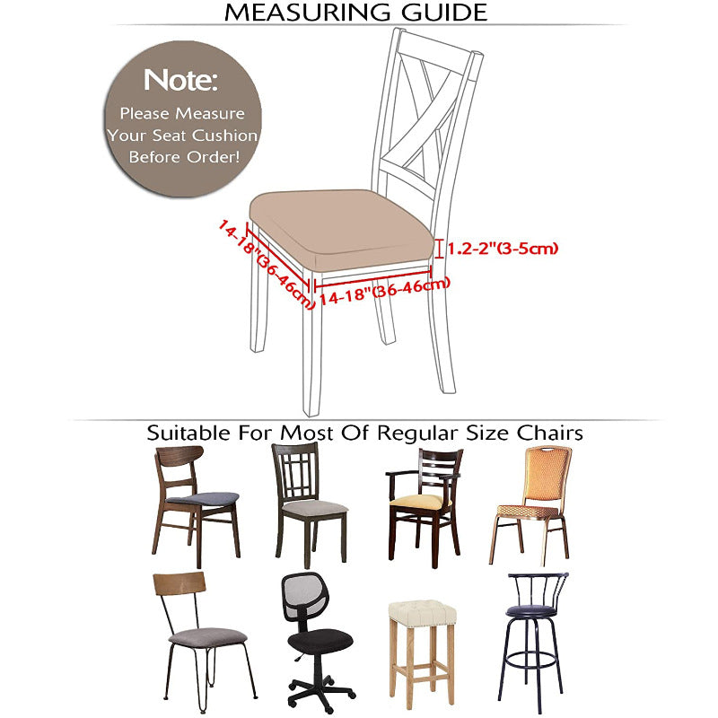 Stretch Dining Chair Seat Covers Removable Washable