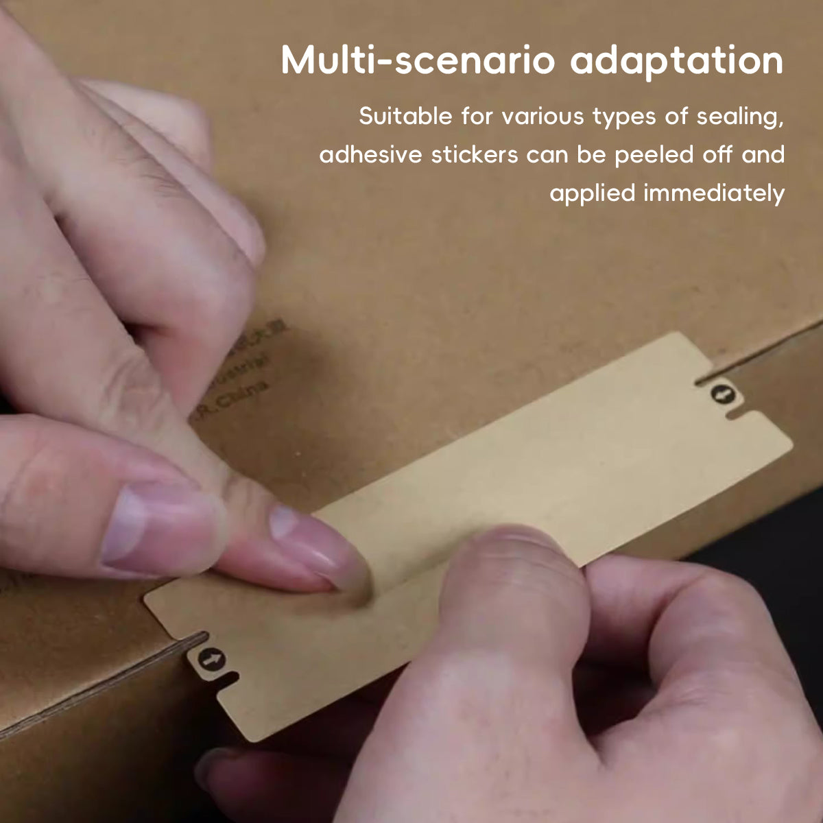 Kraft Paper Box Sealing Labels Easy Tear Strip