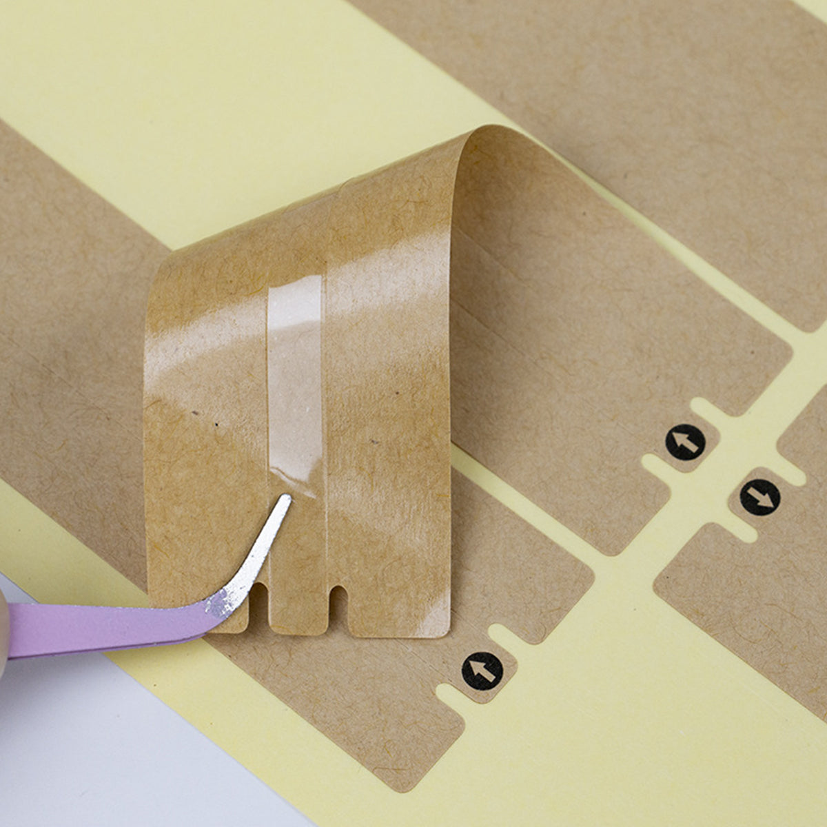 Kraft Paper Box Sealing Labels Easy Tear Strip