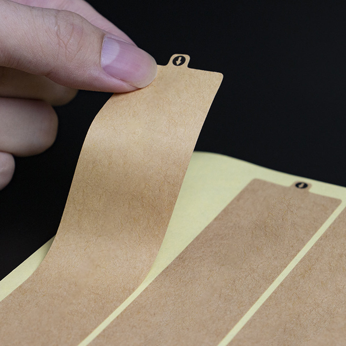 Kraft Paper Box Sealing Labels Easy Tear Strip