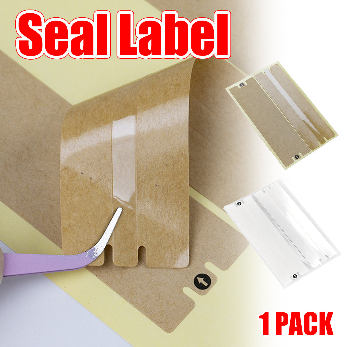 Kraft Paper Box Sealing Labels Easy Tear Strip