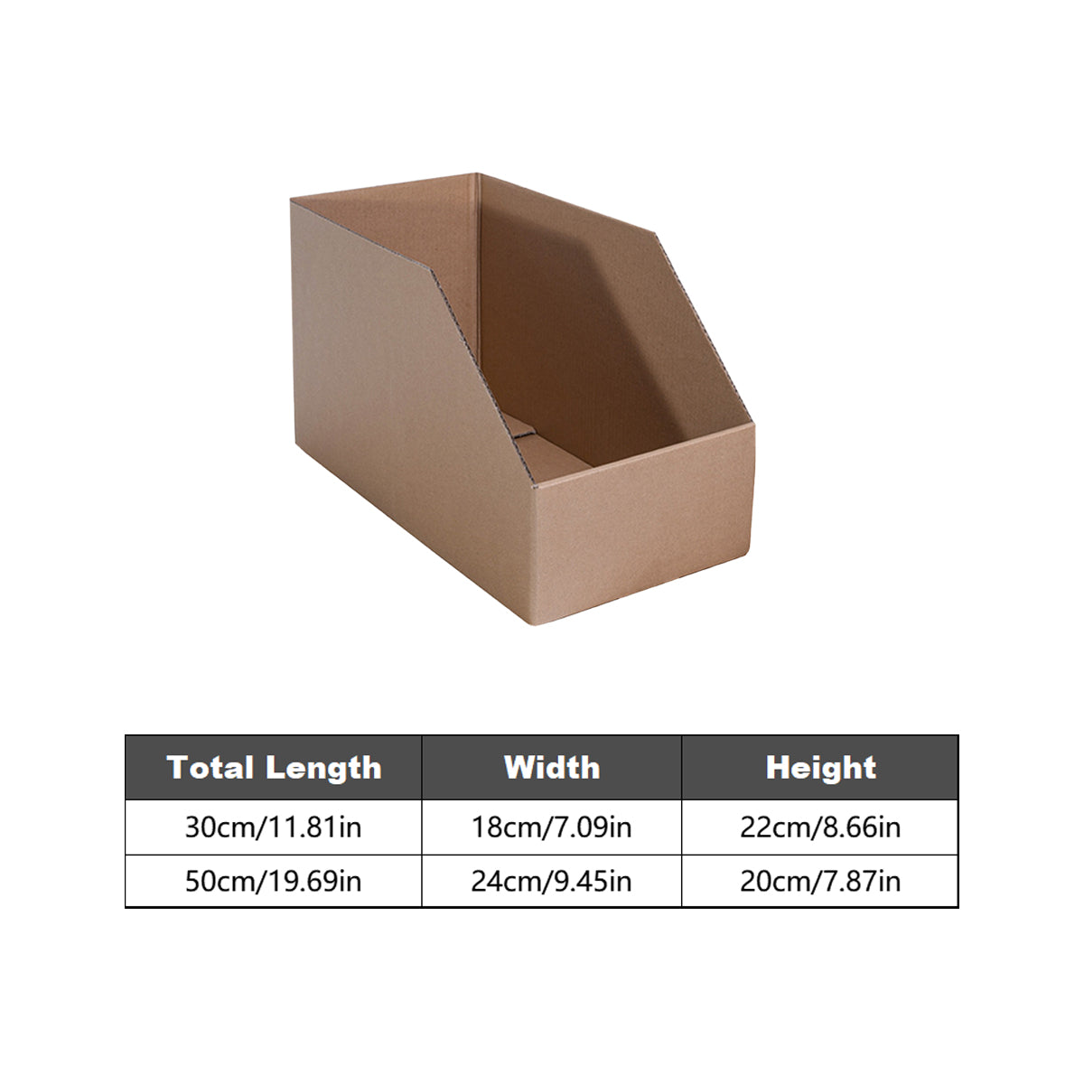 10 Pcs Slanted Storage Display Boxes Office Document Cardboard Organiser