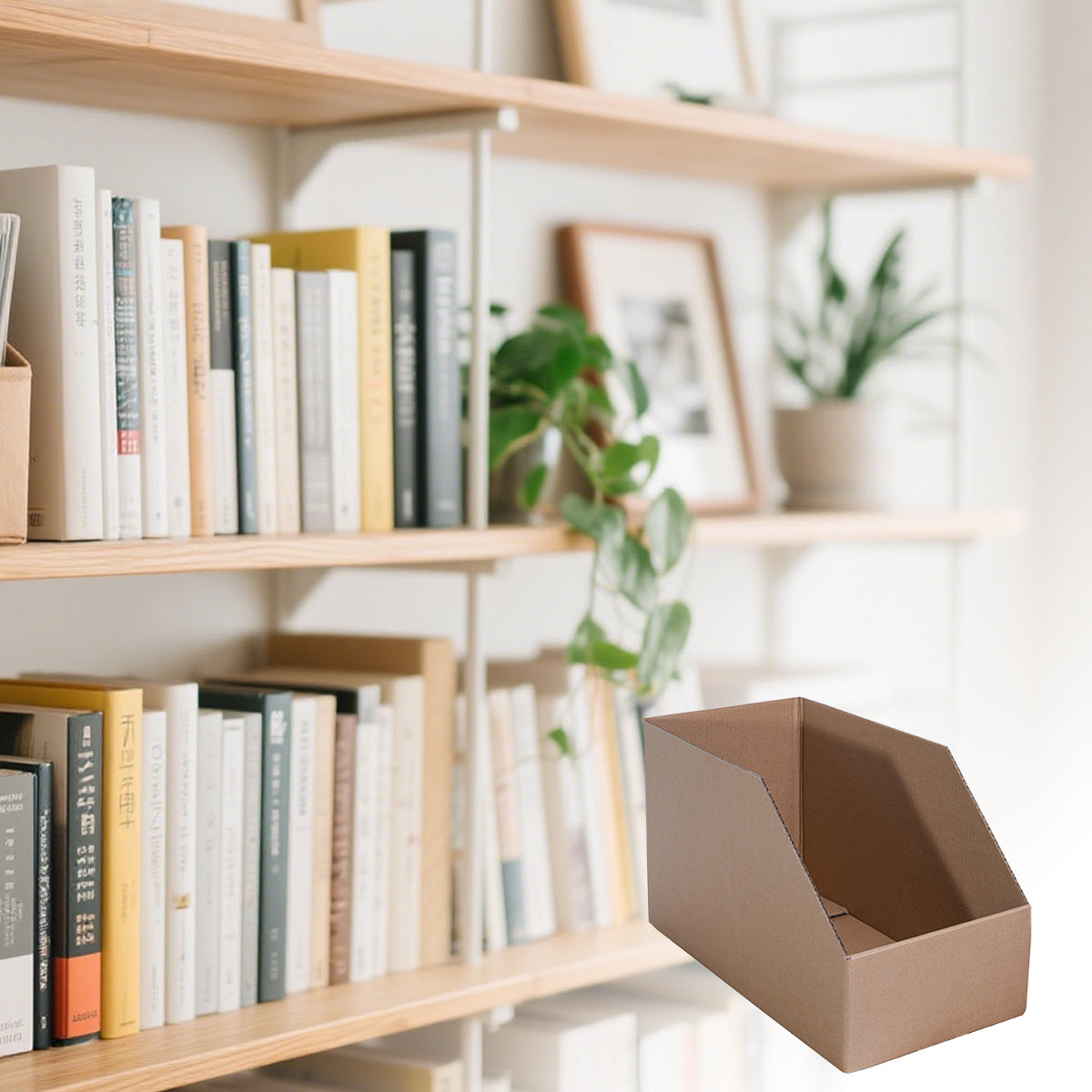 10 Pcs Slanted Storage Display Boxes Office Document Cardboard Organiser