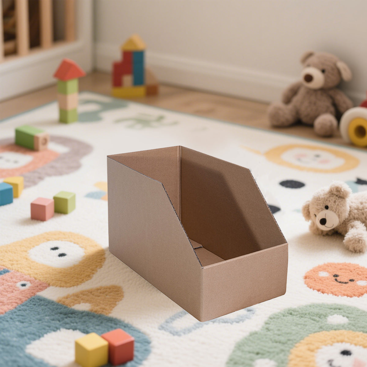 10 Pcs Slanted Storage Display Boxes Office Document Cardboard Organiser