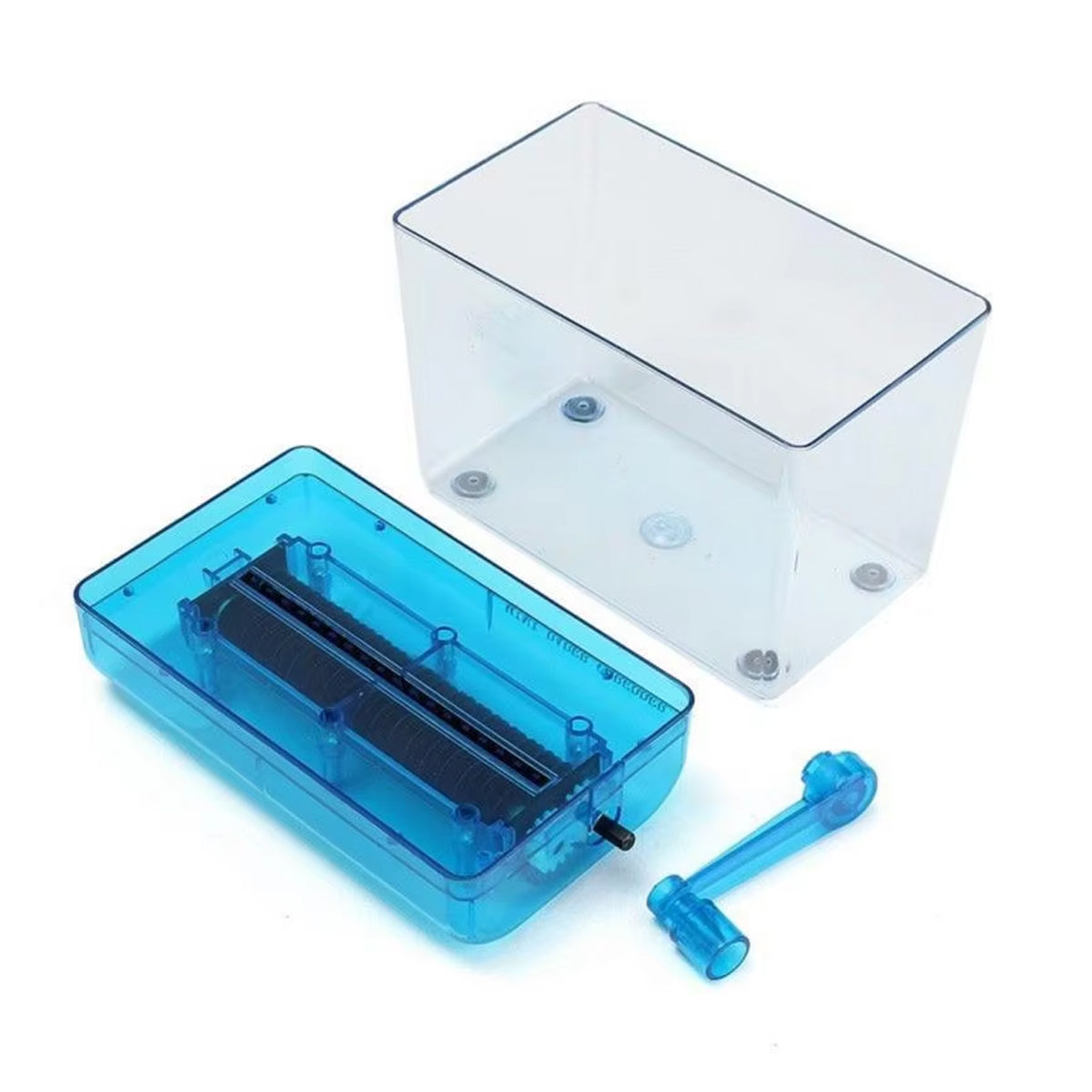 A6 Manual Paper Shredder Portable 3mm Strip Cut with Bin