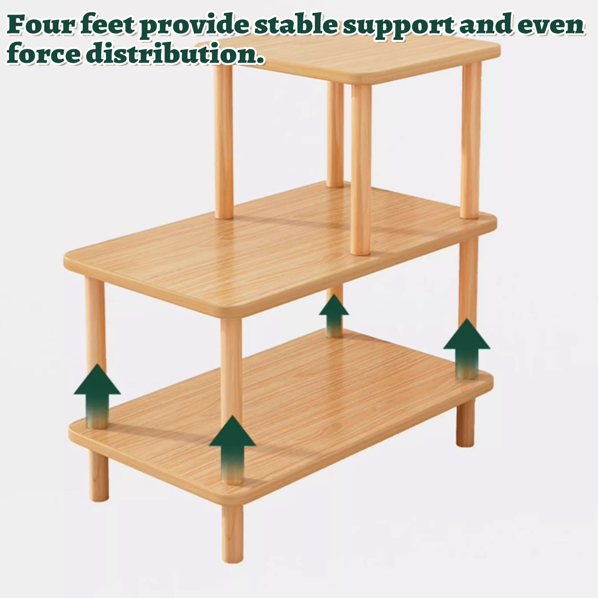 3-Tier Sofa Side Table Storage Shelf