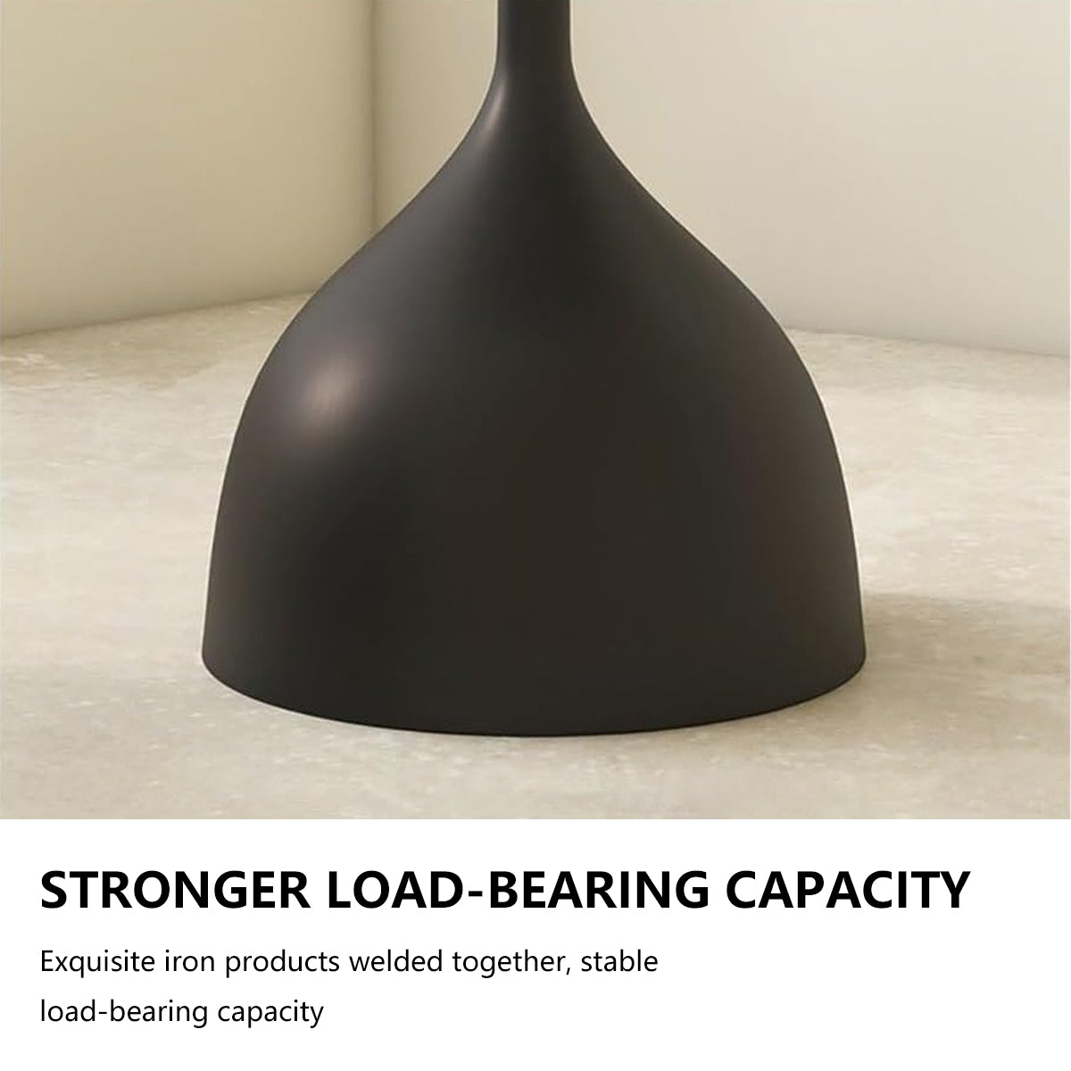 Minimalist Iron Round End Table with Pedestal Base