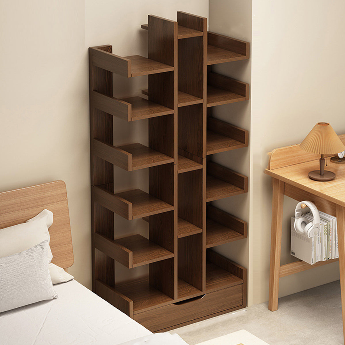 Multi-Layer Freestanding Storage Rack for Books