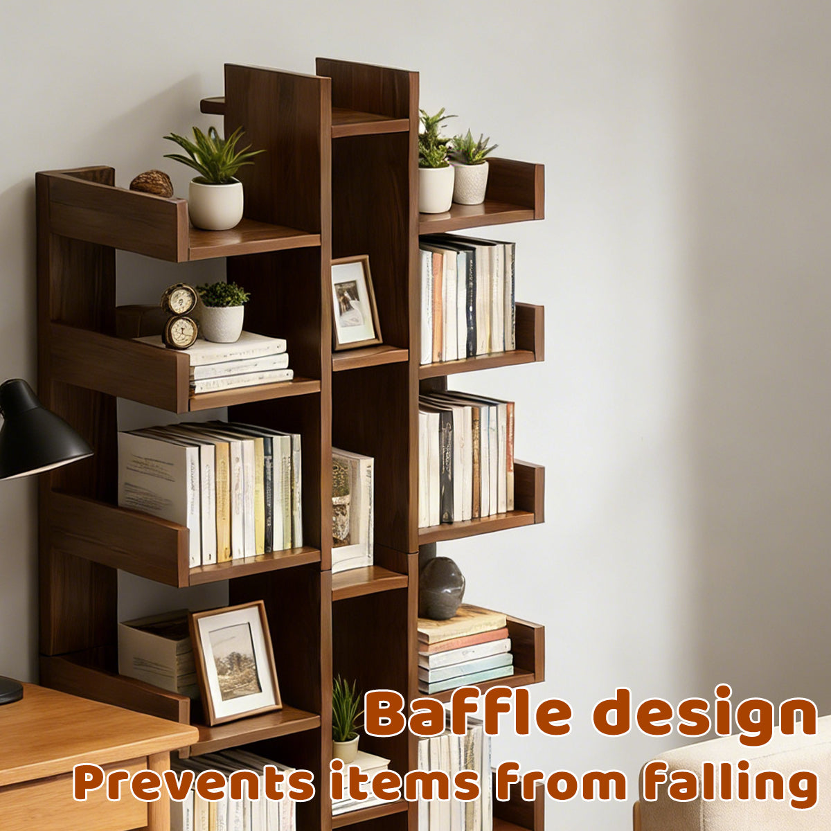 Multi-Layer Freestanding Storage Rack for Books