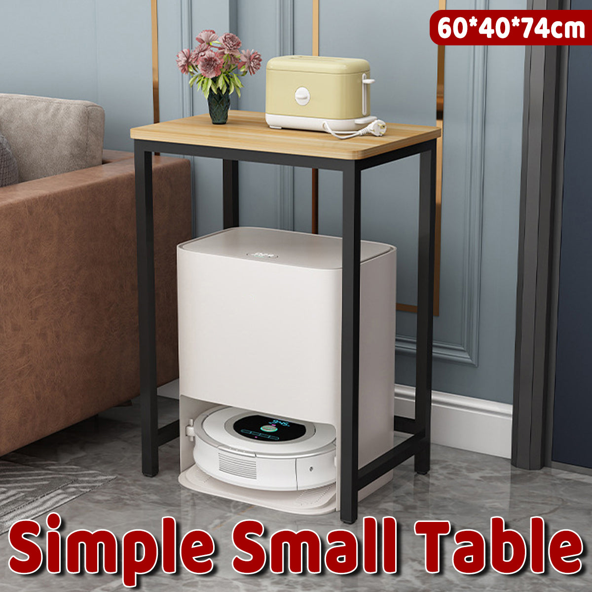 Small Square Side Table for Home and Office Space Saving Use