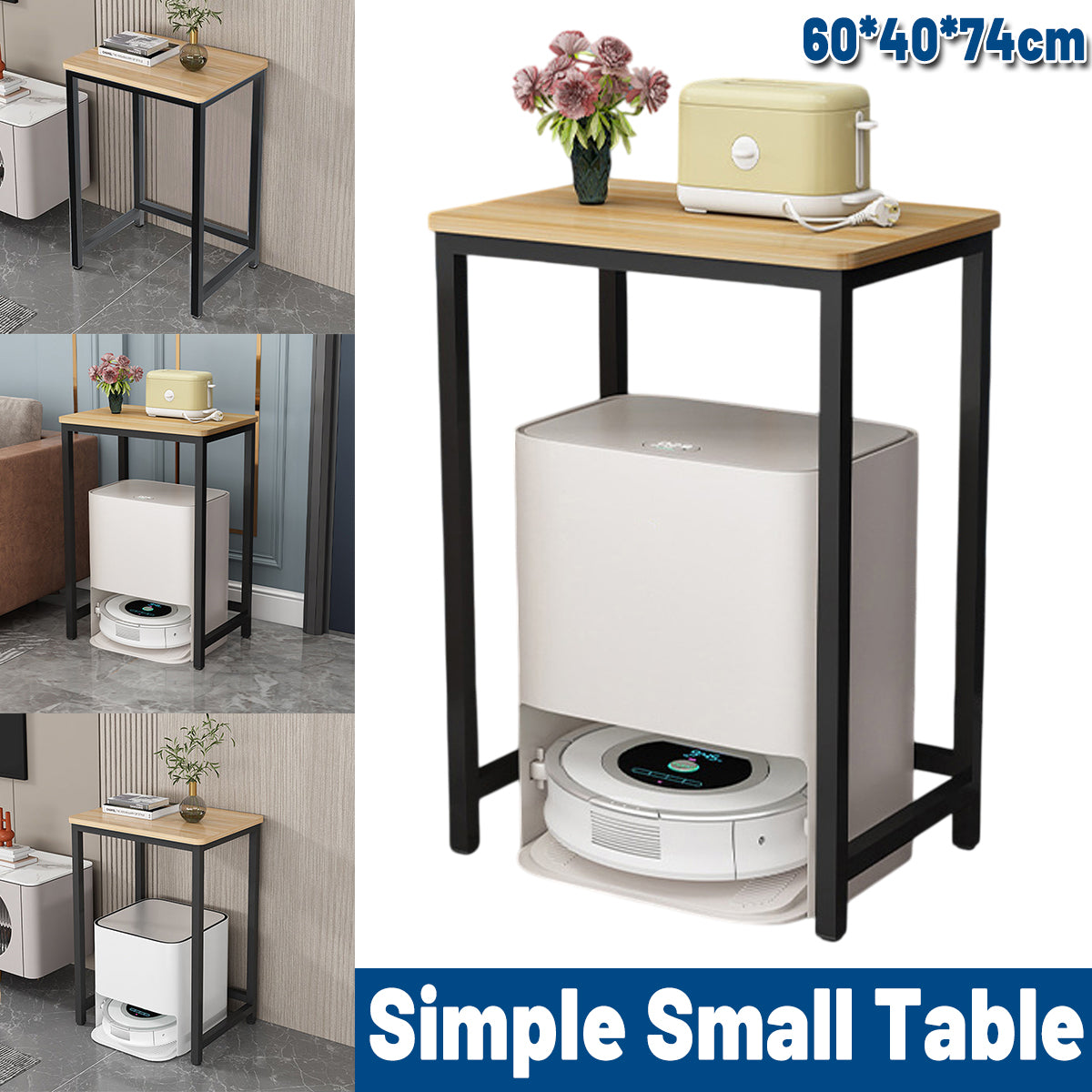 Small Square Side Table for Home and Office Space Saving Use