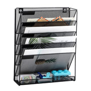 6 Layer Hanging Mesh File Organizer Magazine Storage Rack