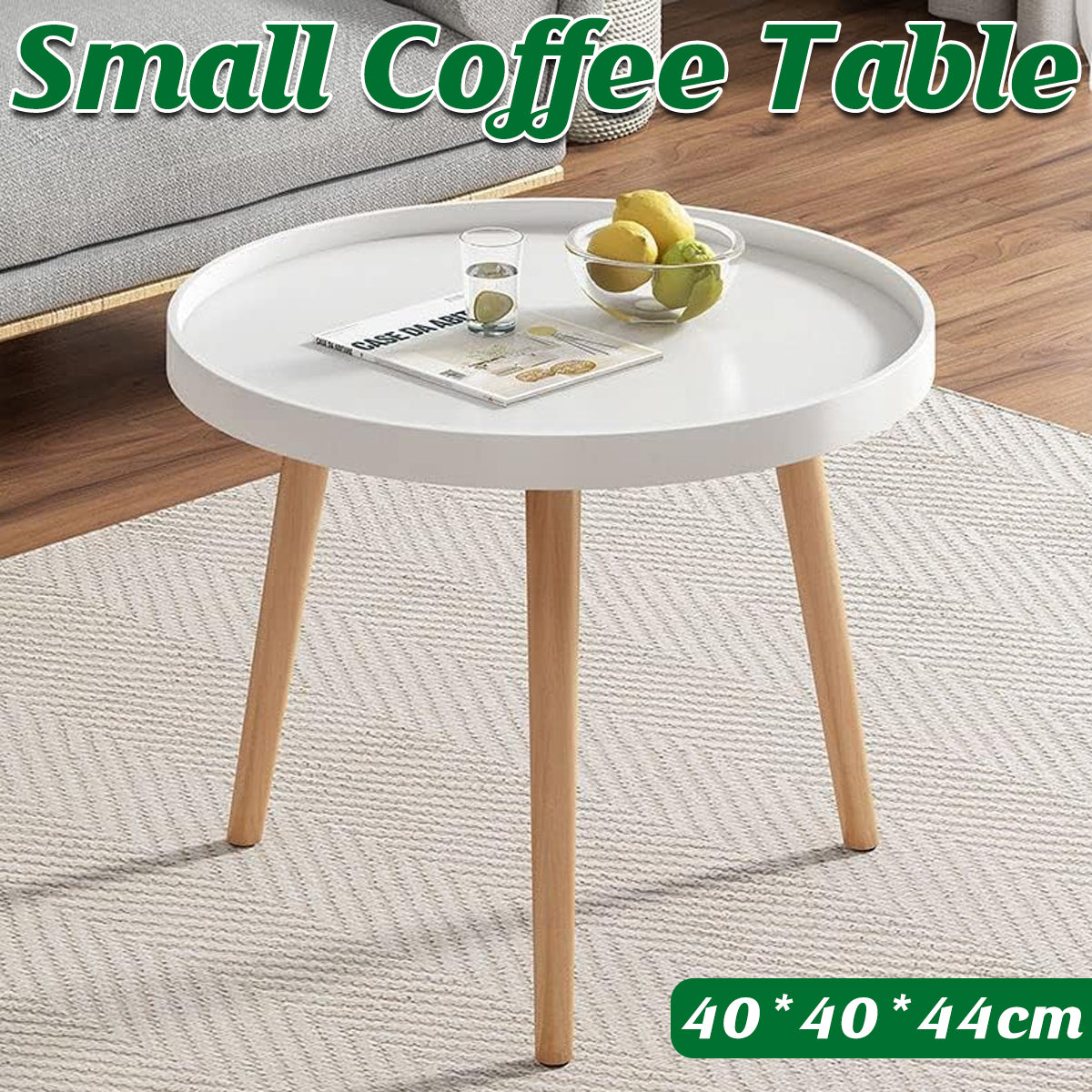 Simple Round Side Table with Stable Legs for Office Break Rooms