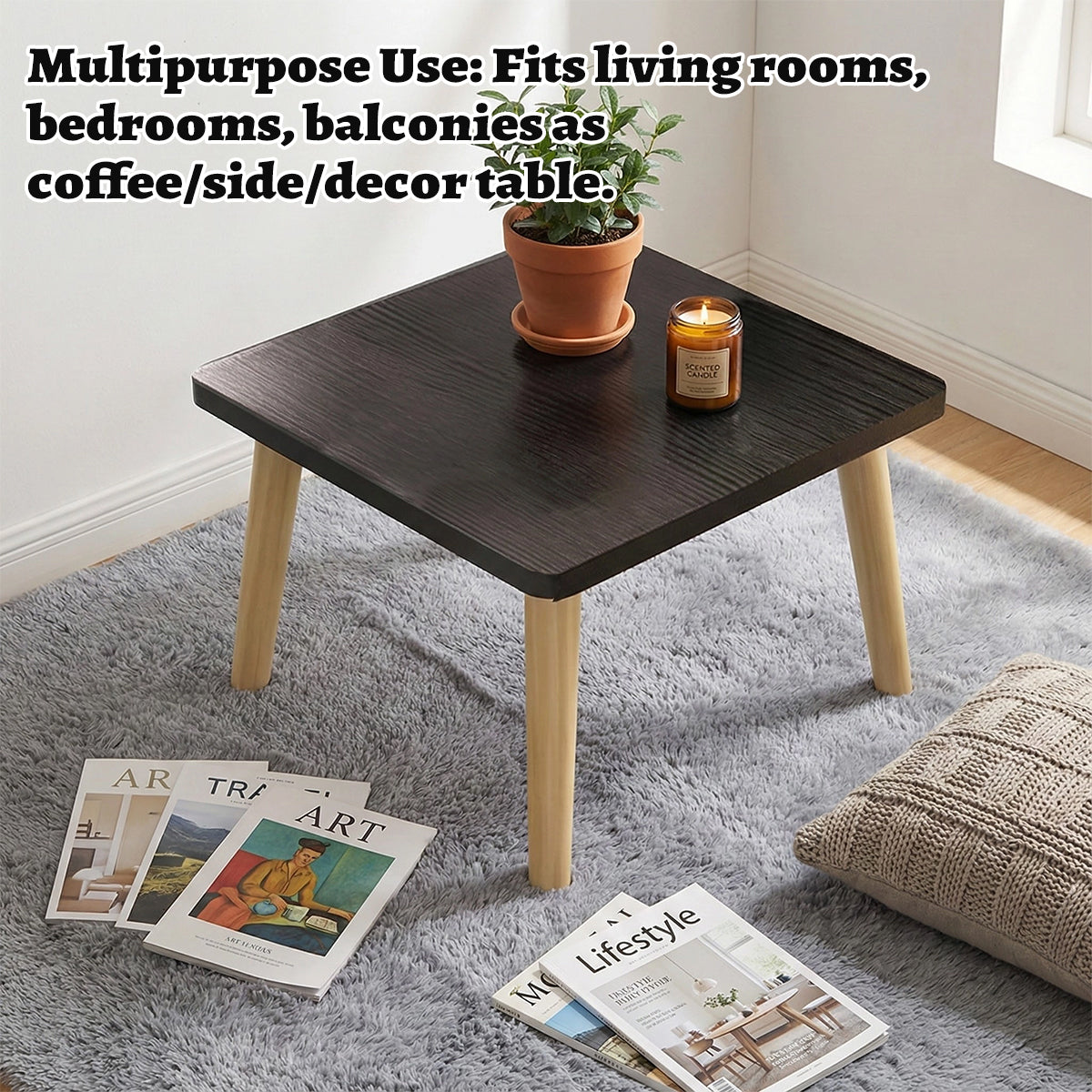 Modern Small Square Coffee Side Table