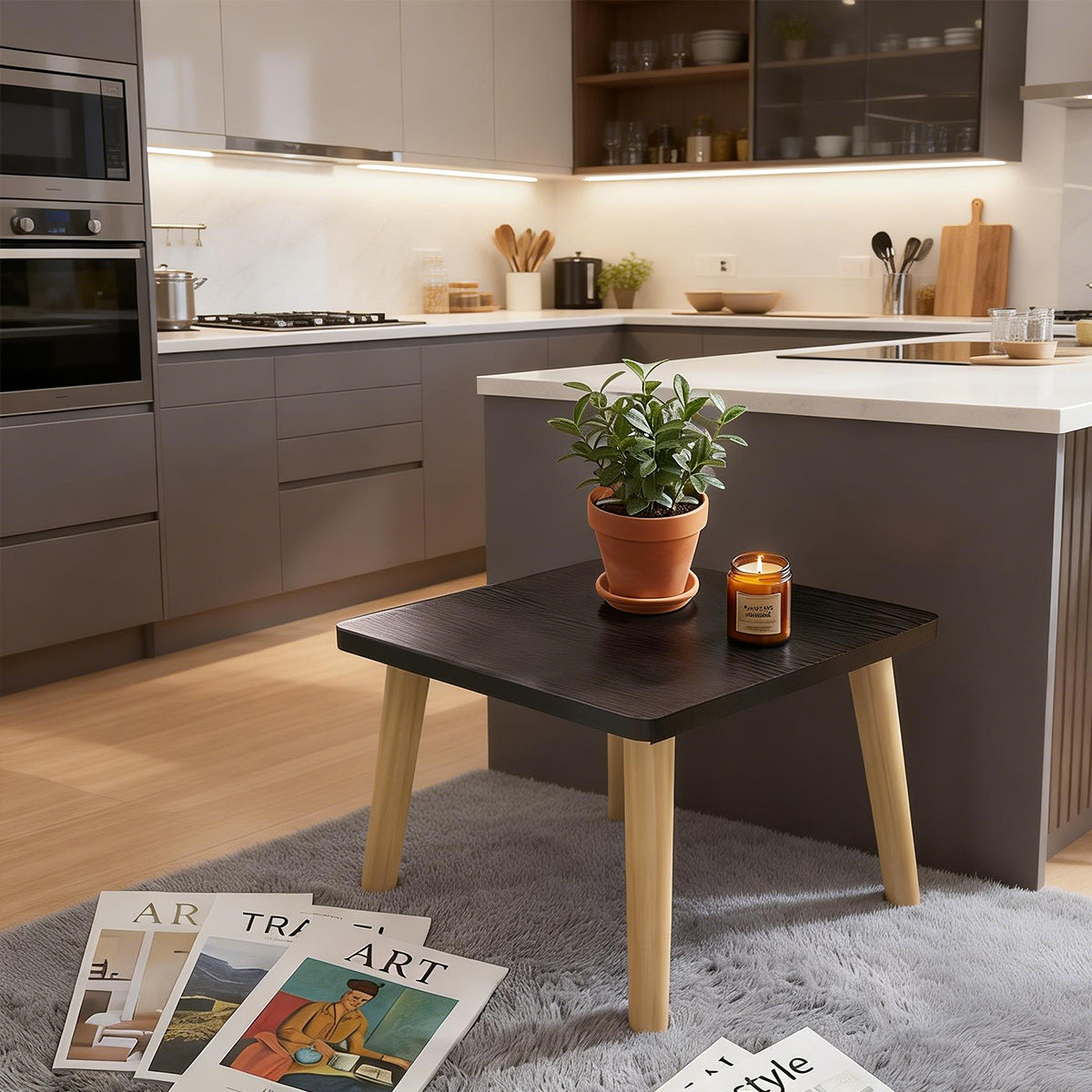 Modern Small Square Coffee Side Table