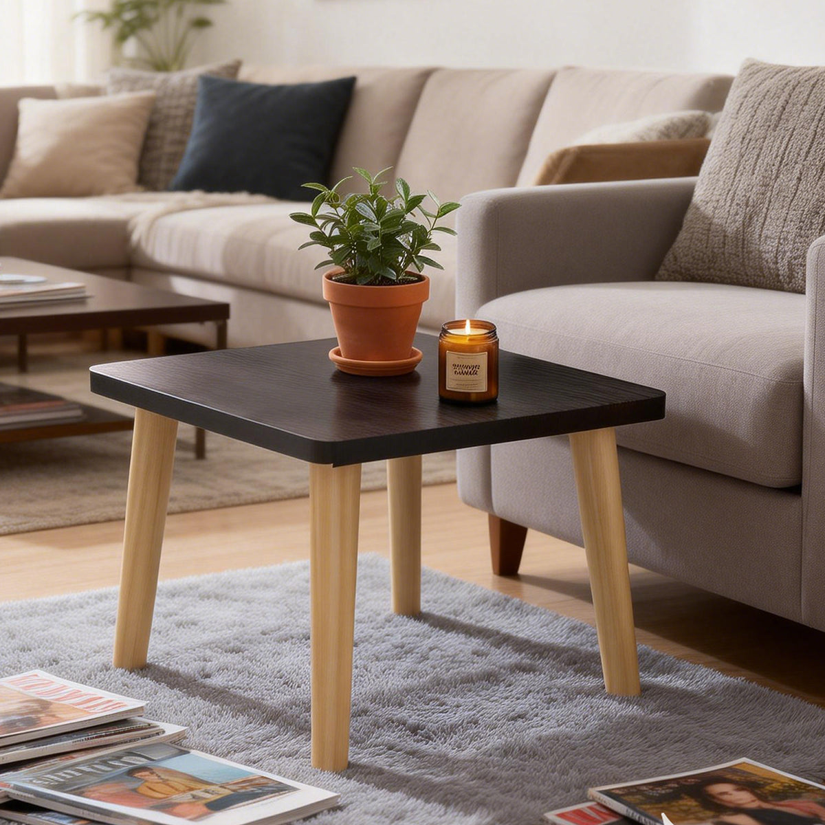 Modern Small Square Coffee Side Table
