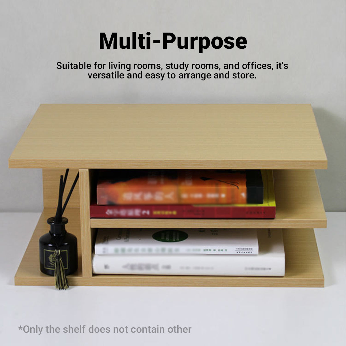 Desktop Printer Stand Paint Free MDF Multi Layer Warm White Wood