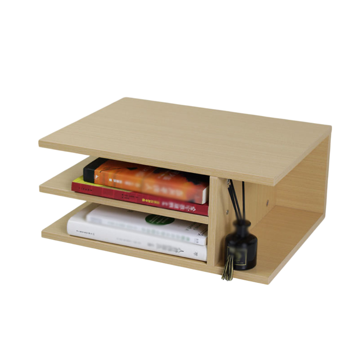 Desktop Printer Stand Paint Free MDF Multi Layer Warm White Wood