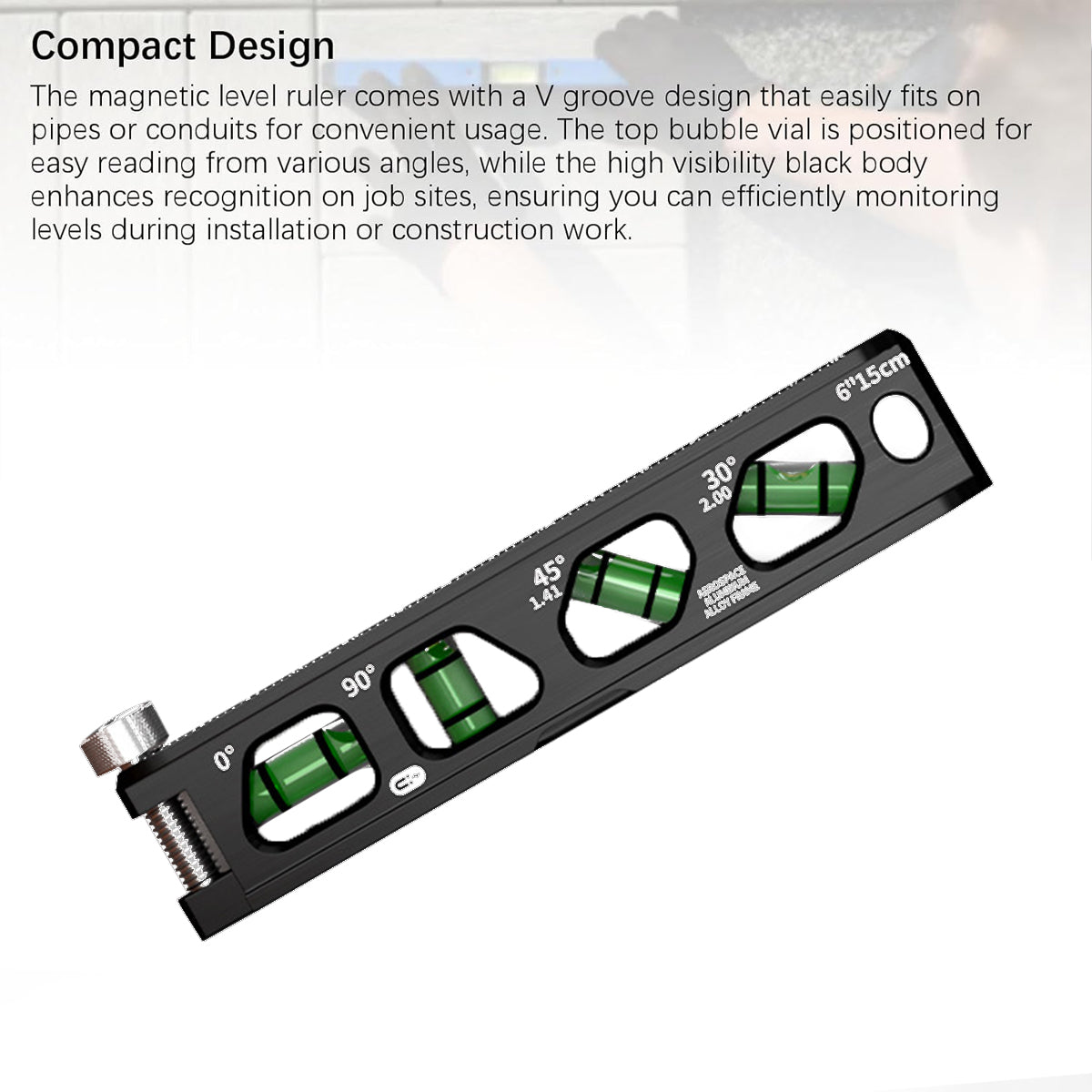 Small Aluminum Alloy Spirit Level for Precision Measuring