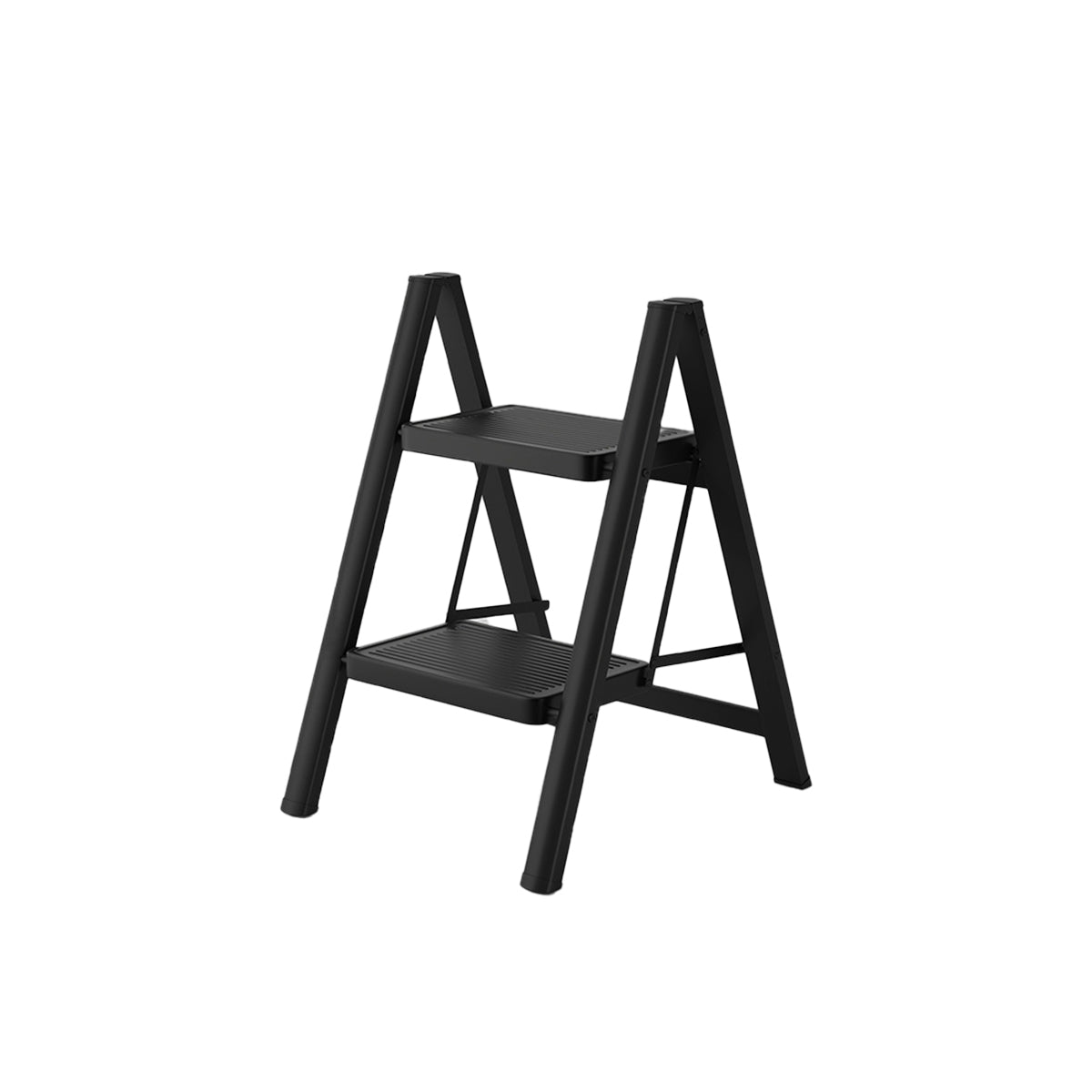 Folding Step Stool Telescoping Ladder Lightweight Indoor Use