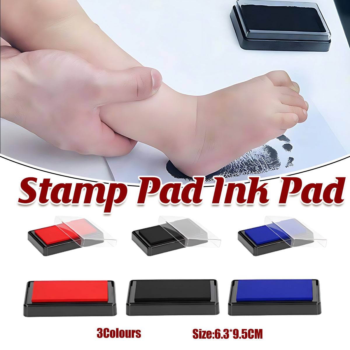 Stamp Pad Ink Pad for Fingerprints and Stamping