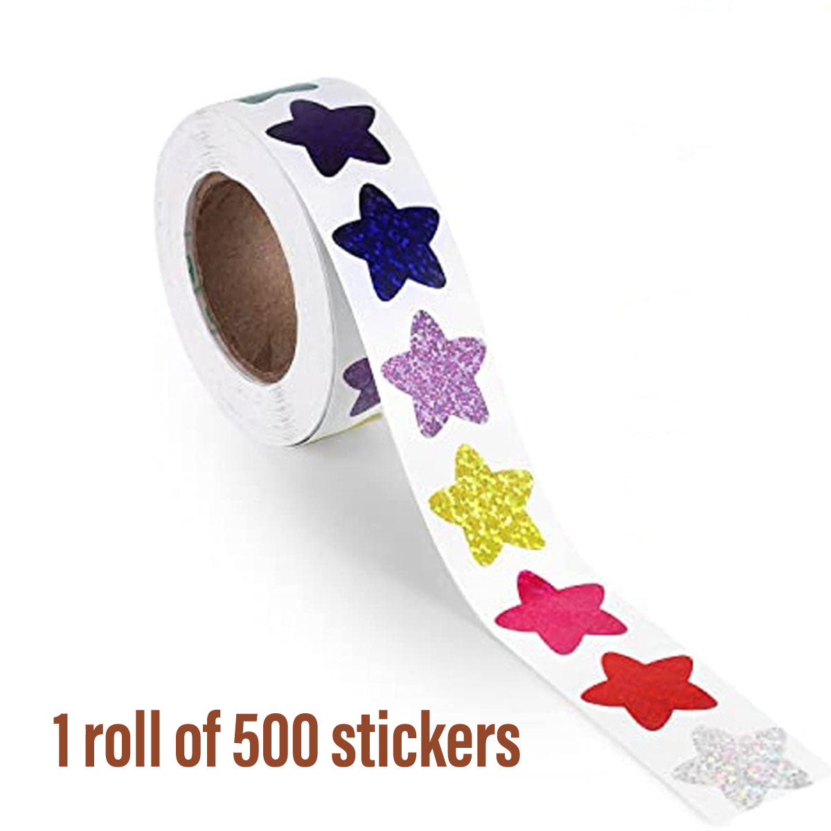 10 Rolls Glitter Star and Heart Reward Stickers