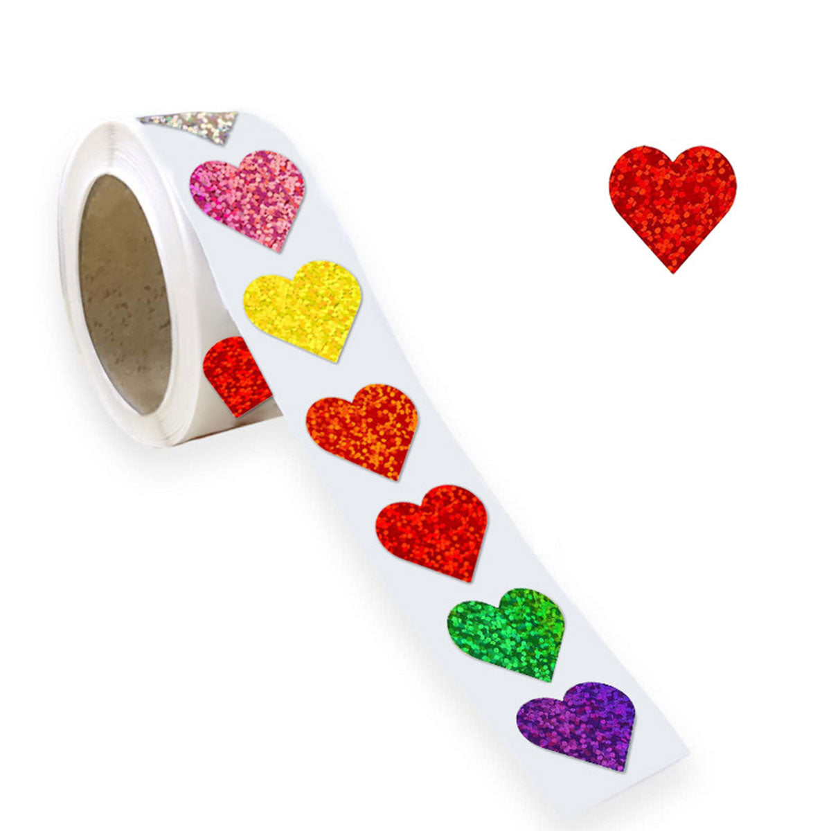 10 Rolls Glitter Star and Heart Reward Stickers