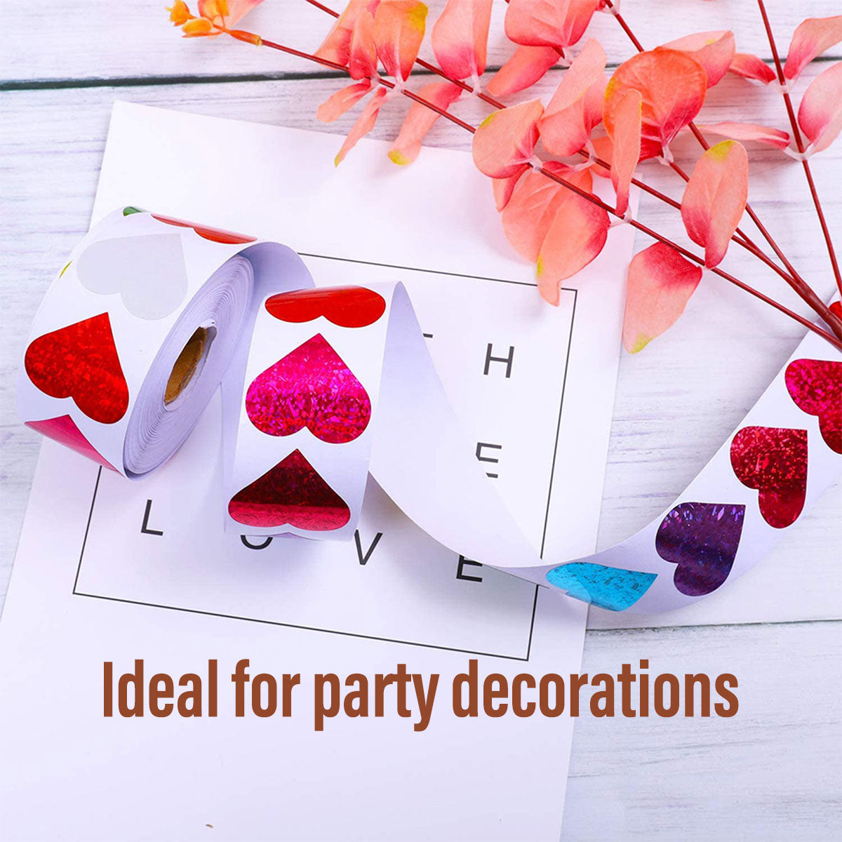 10 Rolls Glitter Star and Heart Reward Stickers