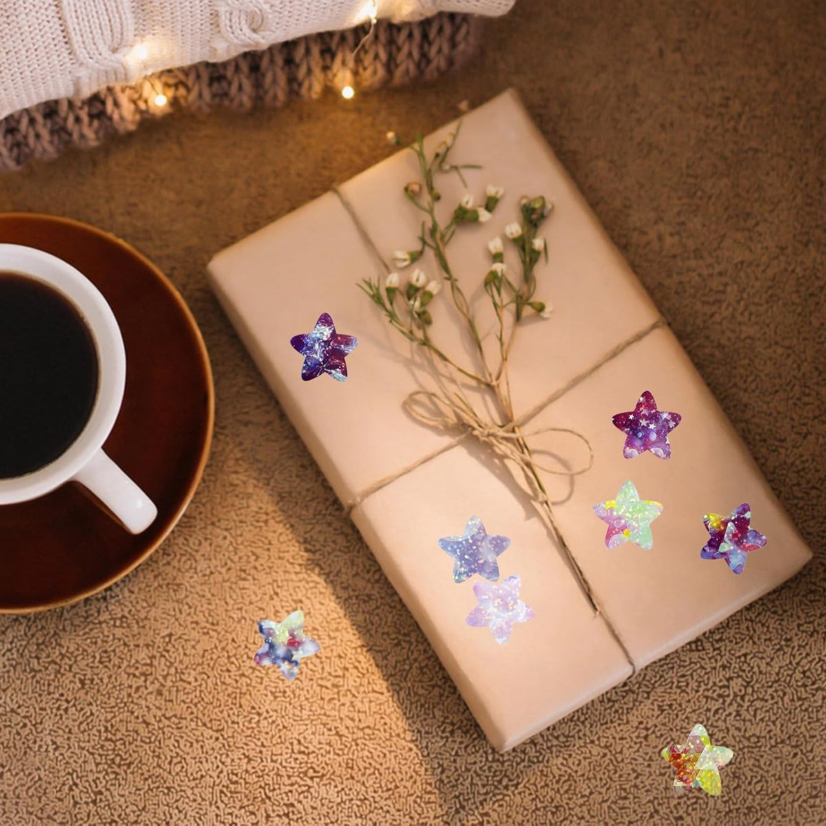 6 Rolls Star Stickers Self-Adhesive Waterproof Multicolour