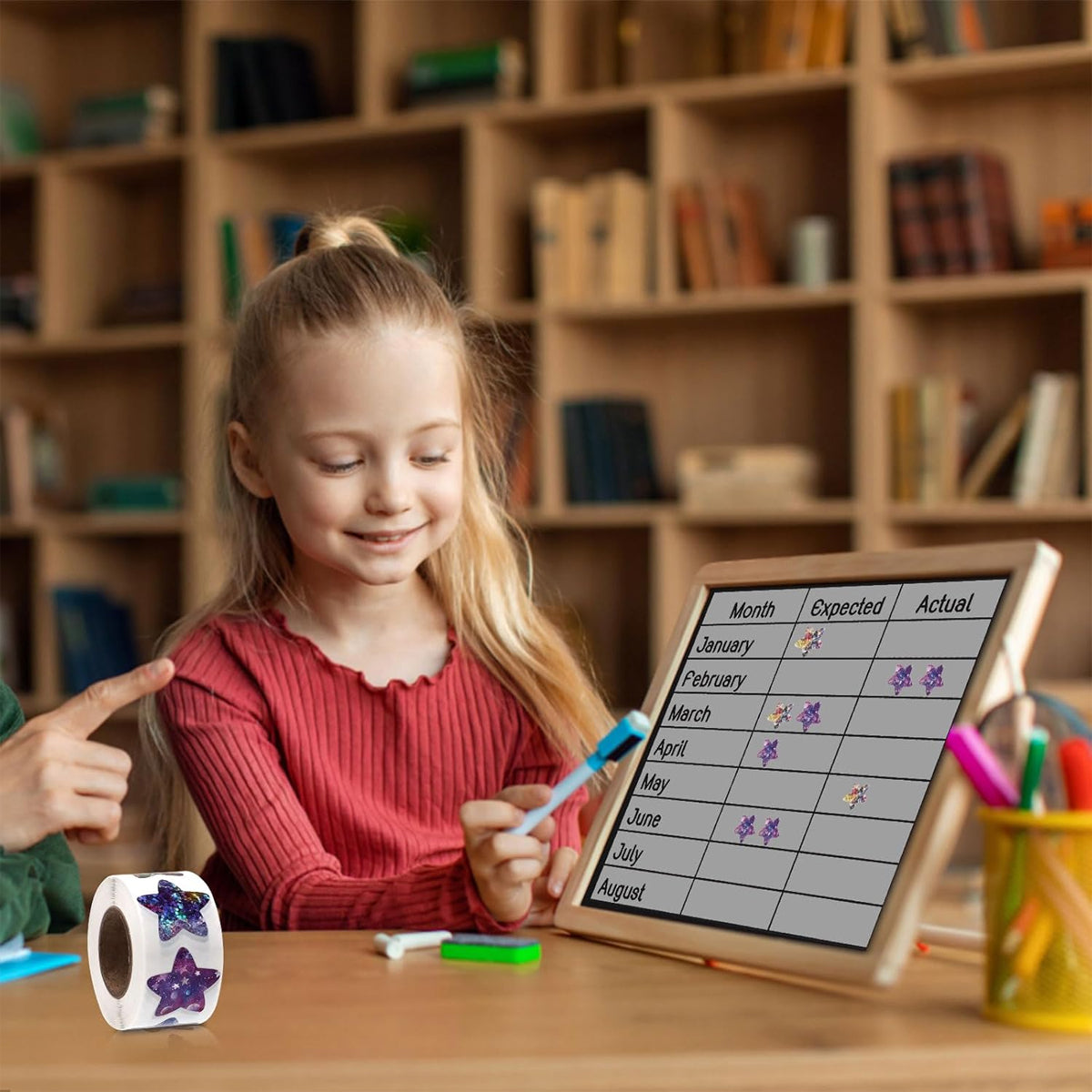 6 Rolls Star Stickers Self-Adhesive Waterproof Multicolour