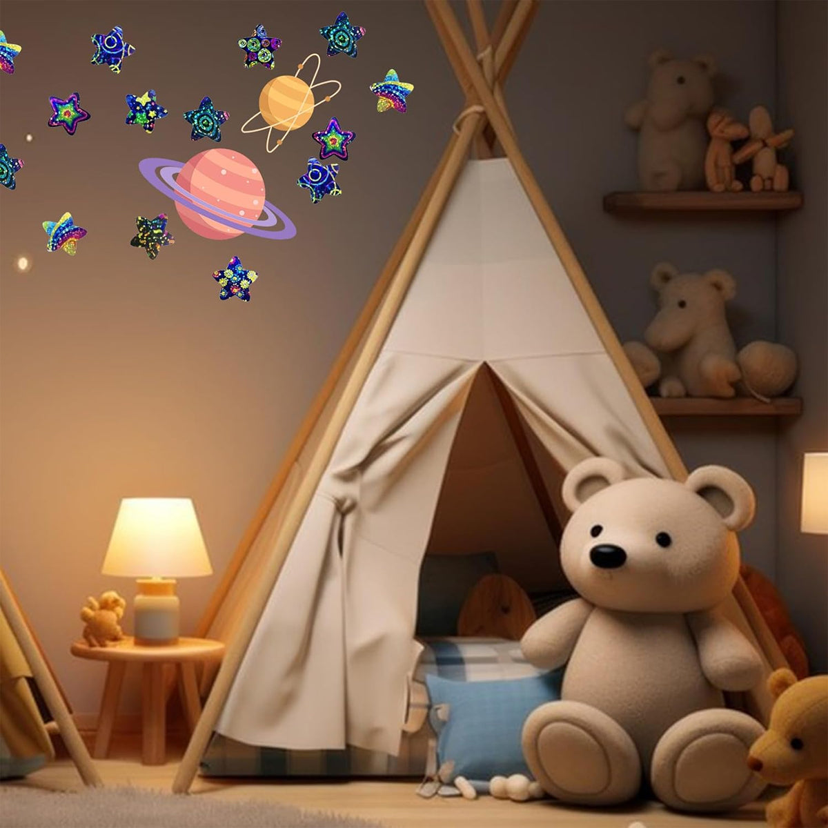 6 Rolls Star Stickers Self-Adhesive Waterproof Multicolour