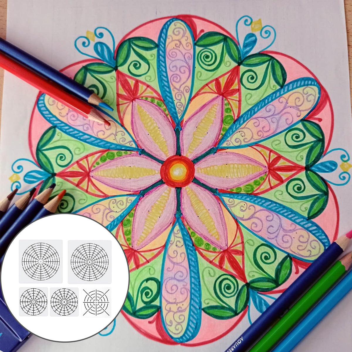 30 Pcs Mandala Stencil Set Reusable DIY Art Craft Templates