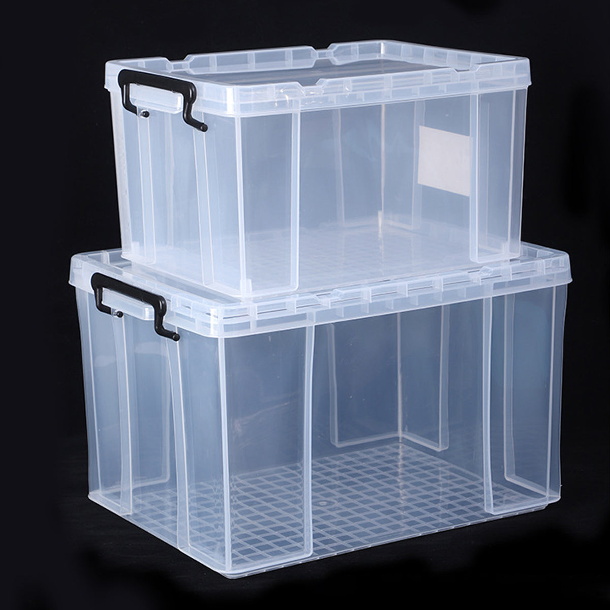 Transparent Storage Box with Handle for Clothes Toys