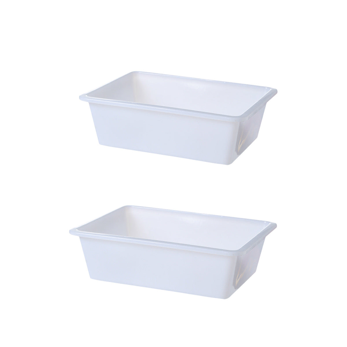 Rectangular Plastic Storage Boxes 6pcs Two Sizes