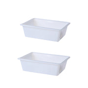 Rectangular Plastic Storage Boxes 6pcs Two Sizes