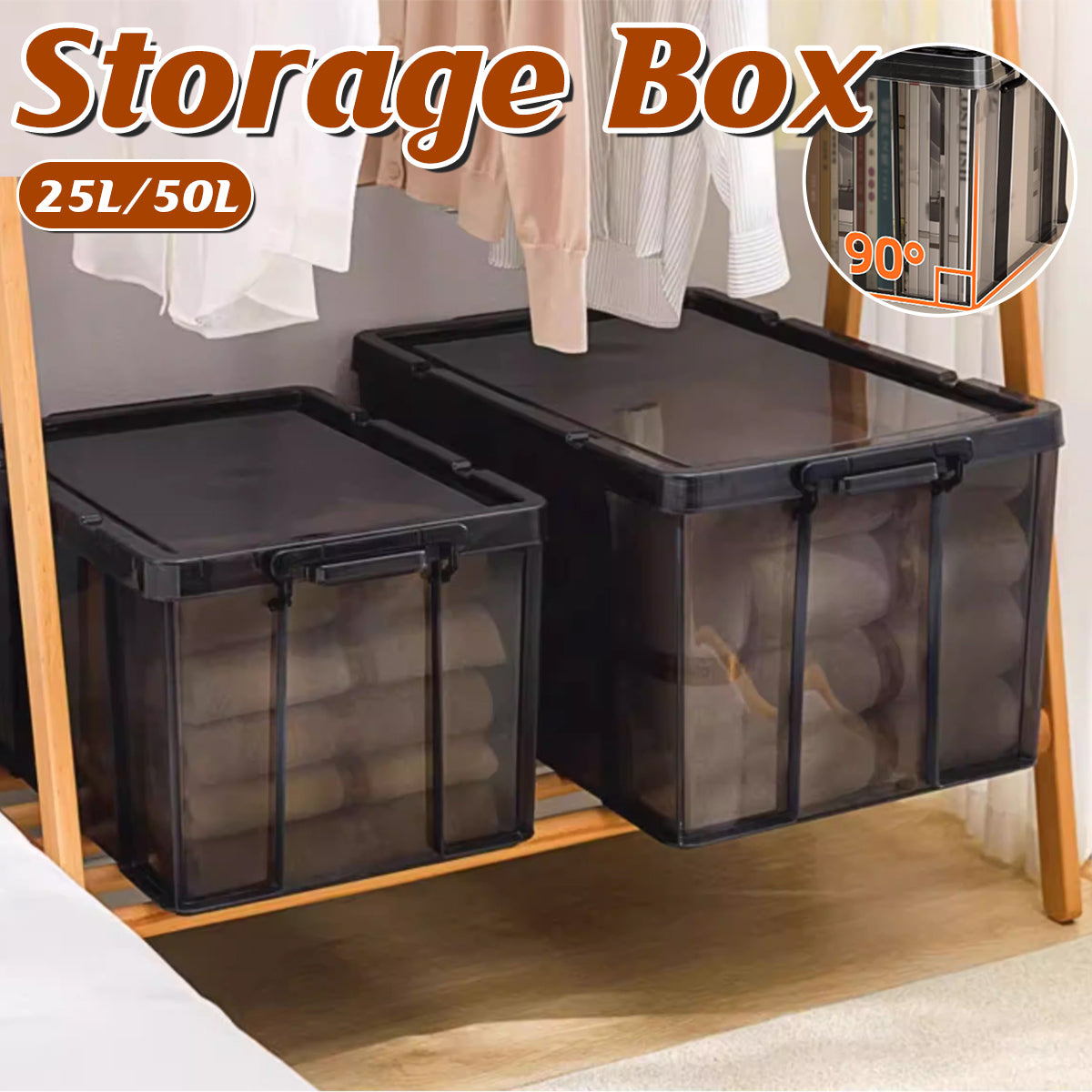 Storage Box Right-Angle Design 25L or 50L