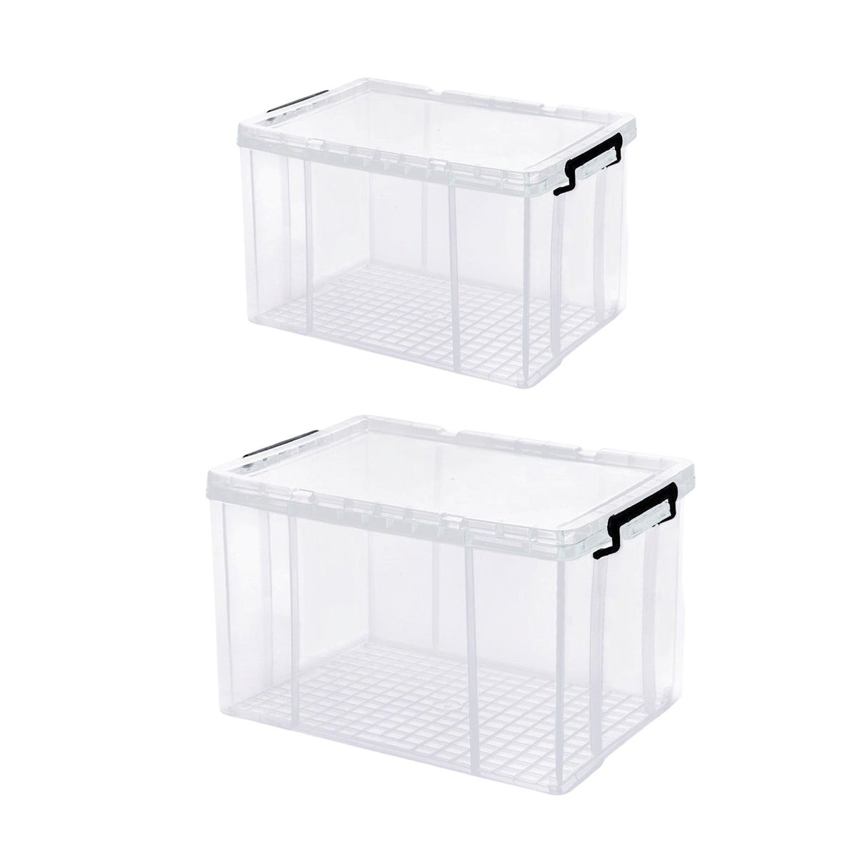 Transparent Storage Box with Handle for Clothes Toys